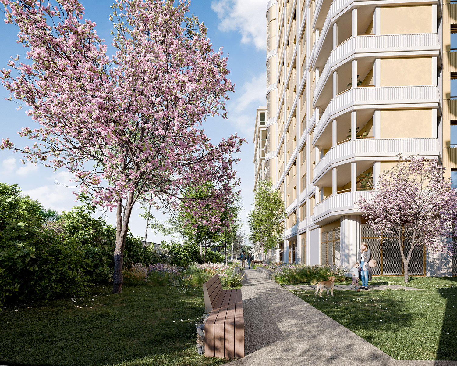 Jardin de la résidence de Villejuif